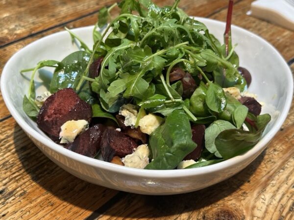 Roasted chestnut and beetroot salad