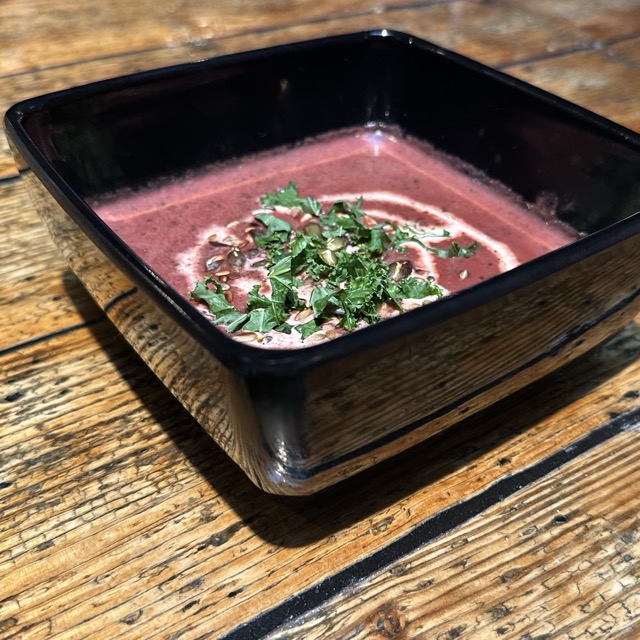Beetroot soup with Kale